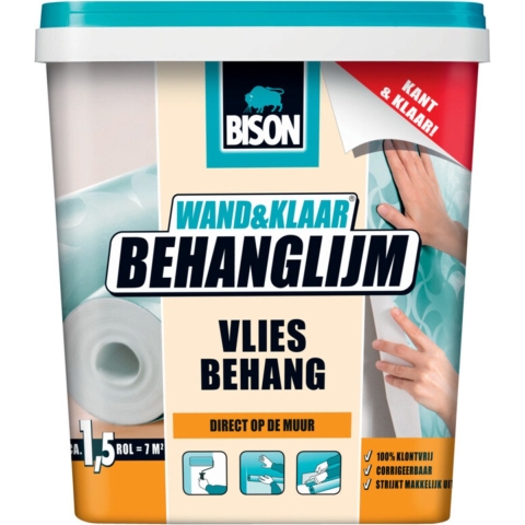 6x Bison Wand&Klaar Behanglijm Vliesbehang Pot 1 kg