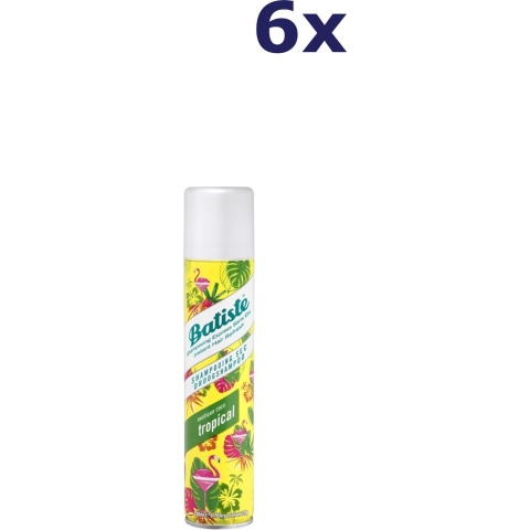6x Batiste Droogshampoo Tropical 200 ml