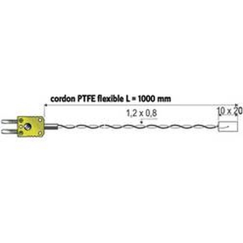 B + B Thermo-Technik 0644 1401-09 Oppervlaktesensor 0 tot +250 °C Sensortype K