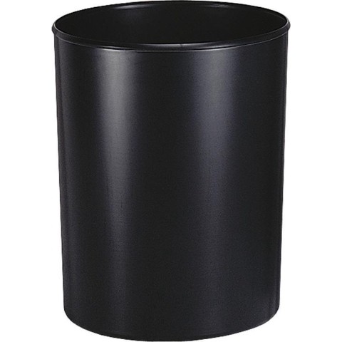 HAN Papierkorb 1818-S-13 Veiligheids-prullenbak 20 l (Ø x h) 283 mm x 340 mm Polystereen, Aluminium Zwart 1 stuk(s)