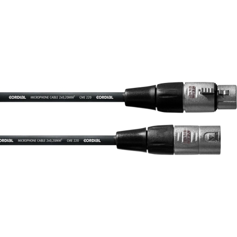 Cordial CFM10FM XLR Verbindingskabel [1x XLR-bus - 1x XLR-stekker] 10.00 m Zwart