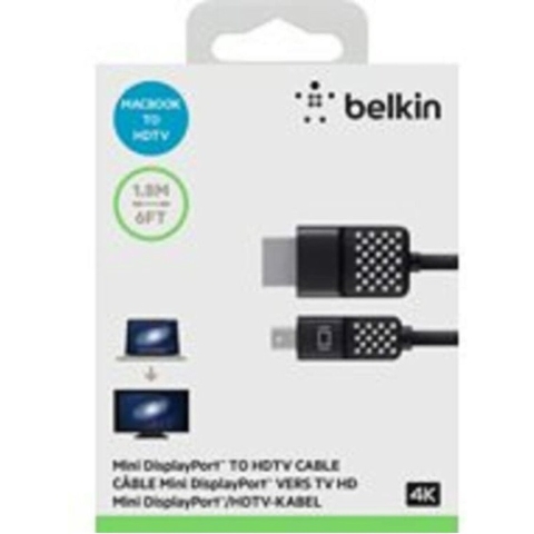 Belkin F2CD080bt06 DisplayPort-kabel Mini-displayport / HDMI Adapterkabel Mini DisplayPort-stekker, HDMI-A-stekker 1.80 m Zwart
