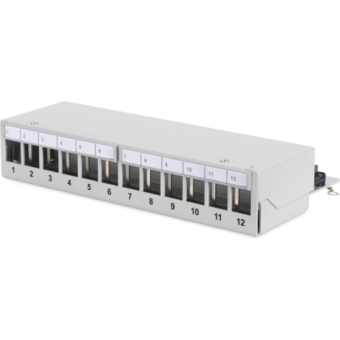Digitus DN-93706 12 poorten Netwerkpatchpaneel 483 mm (19) Zonder connectoren 1 HE Niet ingericht
