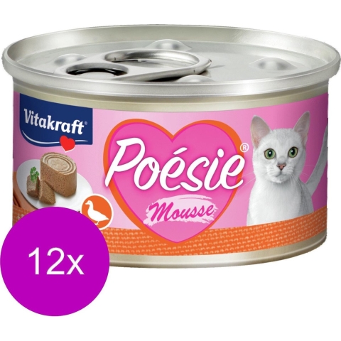 Vitakraft Poésie mousse met eend natvoer kat (12 x 85 g) 3 verpakkingen