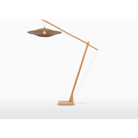 GOOD&MOJO Vloerlamp Bali - Bamboe|Zwart - 19x87x207cm