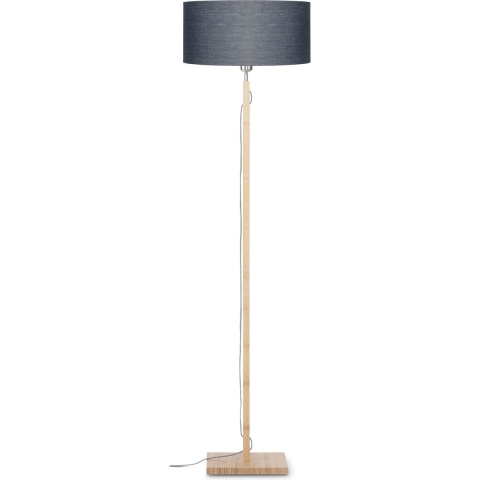 GOOD&MOJO Vloerlamp Fuji - Donkergrijs|Bamboe - Ø47cm