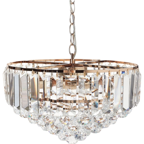 Beliani - ACHEIRO - Kroonluchter - Goud - ⌀ 49 cm - Kristal