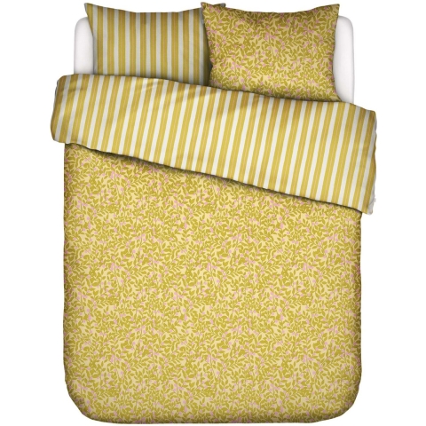 Essenza Petite berry Dekbedovertrek 240 x 220 cm - Lemon yellow