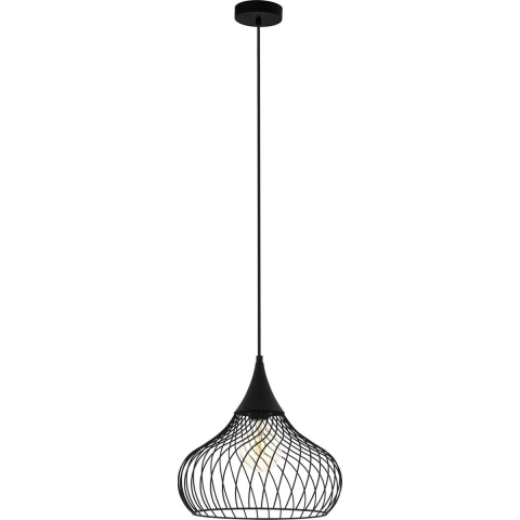EGLO Staverton - Hanglamp - E27 - Ø 36,5 cm - Zwart