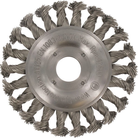 Rotec Rondborstel 22,2 Ø125x0,5 mm getordeerd RVS-draad - 7980220 - 798.0220