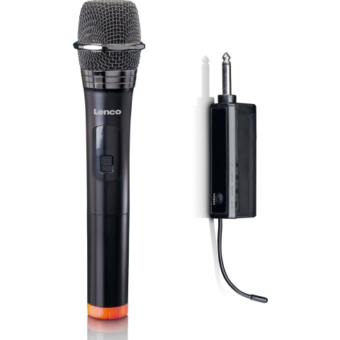 LENCO - MCW-011BK - Draadloze Microfoon met 6,3 mm ontvanger
