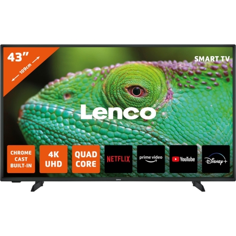LENCO LED-4353BK - 43" 4K Android Smart TV, zwart