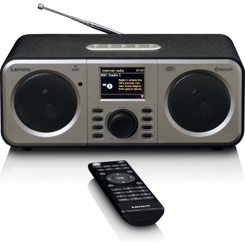LENCO DIR-141BK - Internetradio met DAB+, Bluetooth® en Spotify Connect, zwart