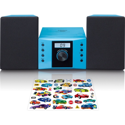 LENCO MC-013BU - Stereo set met FM radio en CD speler - Blauw