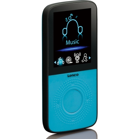 LENCO PODO-153BU - Sport MP3/4 Speler met stappenteller en sport oordopjes en sport armband - Blauw