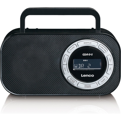 LENCO PR2700 - Noodradio op batterijen compact outdoor Survival - Zwart