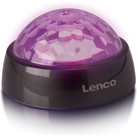 LENCO TTA-180TN - Platenstabilisator met RGB lichteffecten - Platenspeler aandrukgewicht 250g en discobal in één - Titanium