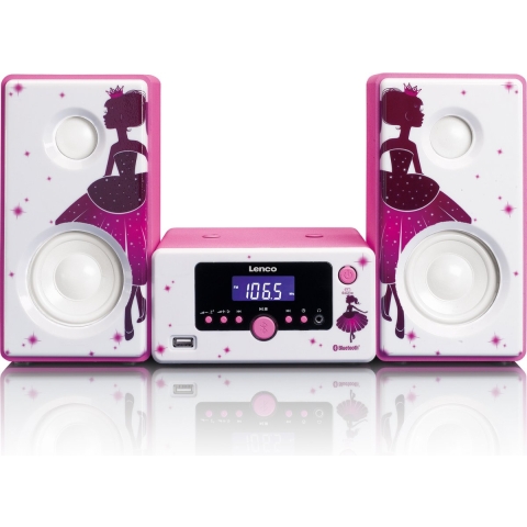 LENCO MC-020 Princess - Micro-set met FM Radio, Bluetooth®, USB en AUX ingang - Princes