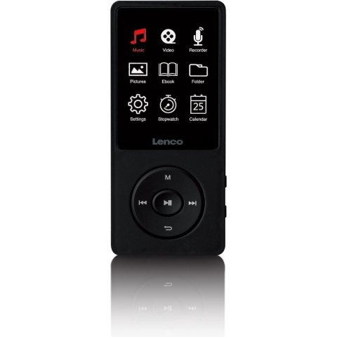 LENCO Xemio-669BK - MP3/MP4 speler met 2,4'' TFT LCD scherm en 8GB intern geheugen - Zwart