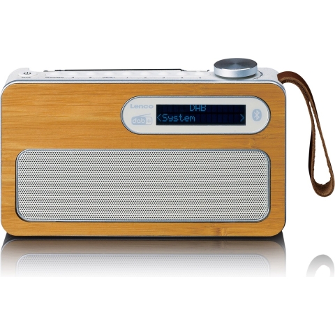LENCO PDR-040EF - Draagbare DAB+/FM radio met oplaadbare batterij en Bluetooth® - Bamboe