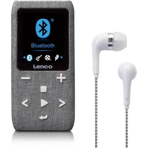 LENCO XEMIO-861GY - MP3/MP4 Player met Bluetooth® 8GB Micro SD Card - Grijs