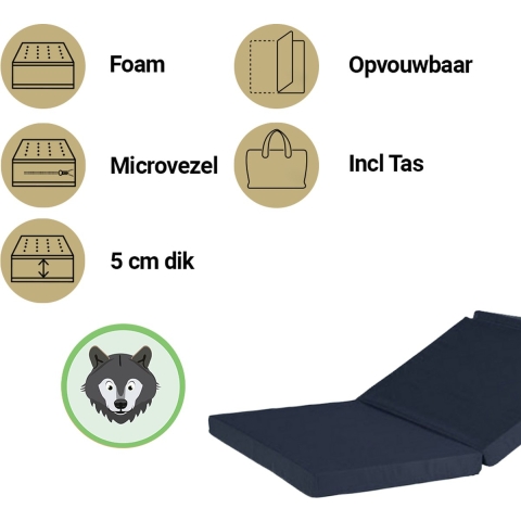 Matras Campingbed ABZ 60x120 Wolf