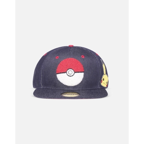 Pokemon: Poke Ball Denim Snapback Cap