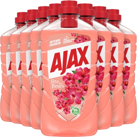 8x Ajax Allesreiniger Fete de Fleur Hibiscus 1 liter