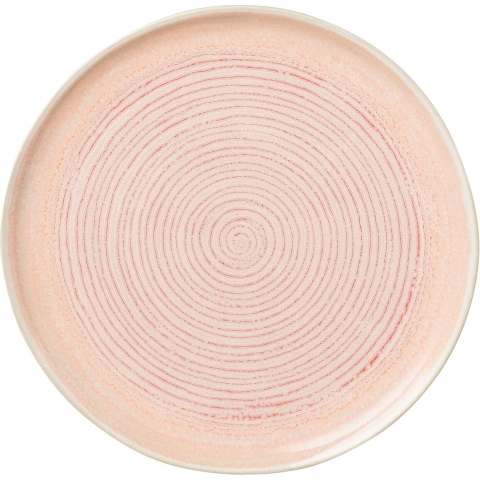 J-Line bord Lara - porselein - zalm - small - 4 stuks