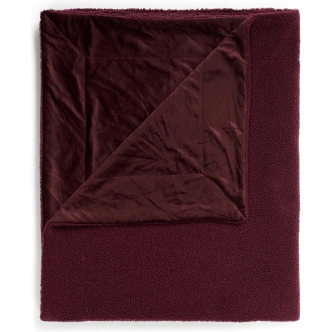 Essenza Teddy Plaid Plum wine 150 x 200 cm