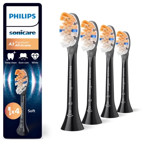 Philips Sonicare 4 A3 Premium All-in-one Hx9094/88 Opzet Borstels Zwart