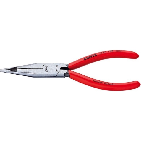 Knipex Platspitse tang met middensnijder (telefoontang) met kunststof bekleed 160 mm - 2701160