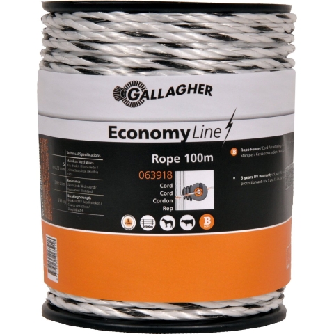 Gallagher EconomyLine cord wit 100m - 063918 063918