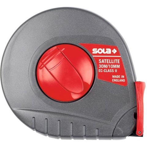 Sola Stalen meetband 10mtr Satellite ST10, Staal, kunstst. huis wit EG-Klasse 2 SB - 50055701 - 50055701