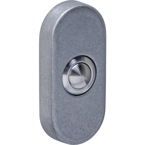 Intersteel Deurbel Ovaal Verdekt 65x30x10mm RVS Getrommeld