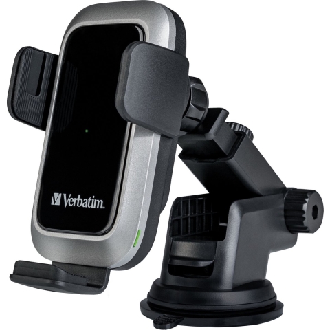 Verbatim FWC-03 Pro Qi Fast Wireless Car Charger Draadloze lader USB 15 W, 10 W, 7.5 W, 5 W Zwart