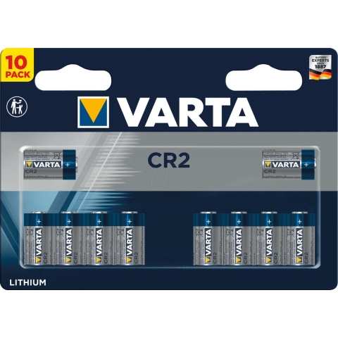 Varta LITHIUM Cylindr. CR2 Blli10 CR2 Fotobatterij Lithium 880 mAh 3 V 10 stuk(s)