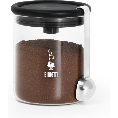 Bialetti Glazen koffiebewaarbus - met maatlepel