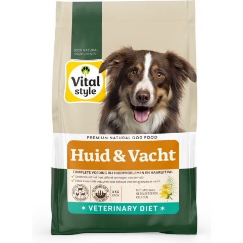 VITALstyle Huid&Vacht Hondenvoer 3 kg