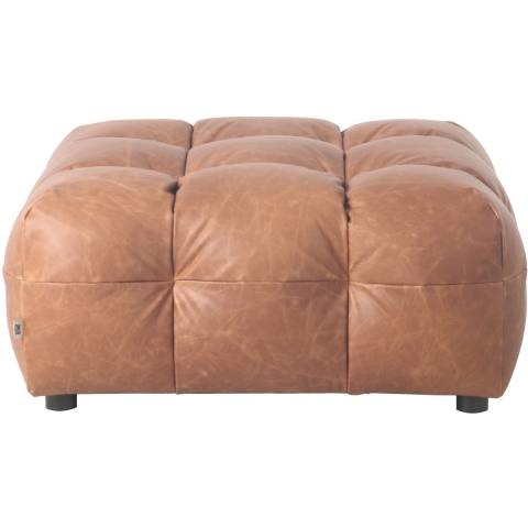 Dutchbone Hackman Hocker Leer Beige
