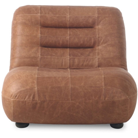 Dutchbone Wyatt Fauteuil Gewaxt Leer Cognac