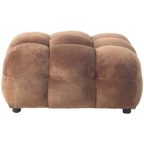 Dutchbone Hackman Hocker Velours Cognac