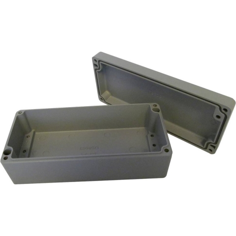 Reltech EfaBox 128-000-398 Universele behuizing Aluminium Poedercoating Grijs 1 stuk(s)