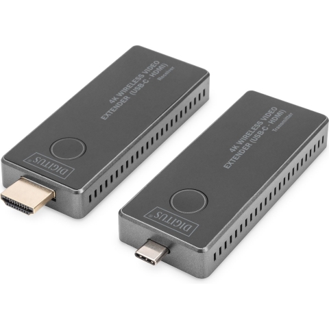 Digitus DS-55324 Draadloze HDMI-set 30 m 3840 x 2160 Pixel Geïntegreerde LED-weergave, Mobiele variant