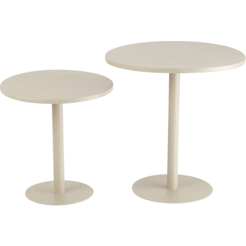 J-Line bijzettafel Rond - metaal - grijs - 2 stuks
