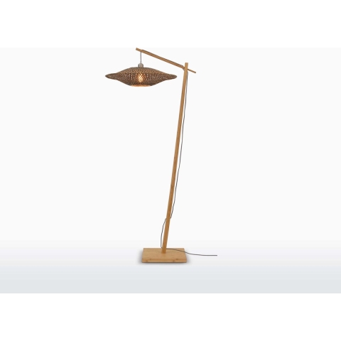 GOOD&MOJO Vloerlamp Bali - Bamboe|Zwart - 80x60x176cm