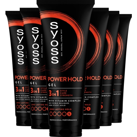 6x Syoss Power hold Haargel 250 ml