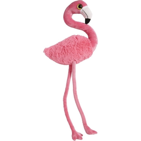 Nature Planet pluche Flamingo - roze - 100 cm - knuffel vogels - groot formaat -