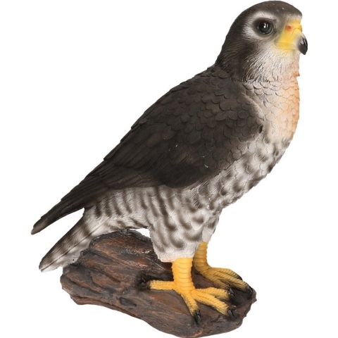Slechtvalk roofvogel dieren beeldje - 26 cm - Tuin decoratie/woonaccessoires - Dieren/vogel beelden -