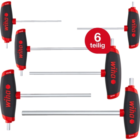 Wiha Stiftsleutelset | met dwarsgreep ComfortGrip | 6-delig 45620